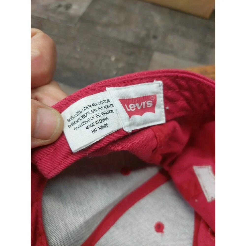 Levis Clothing Brand Red With Multi-Color Logo Grey Bill Snapback Hat